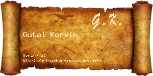 Gutai Korvin névjegykártya